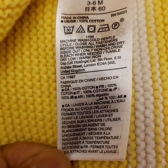 Baby Gap Knitted 3-6 Mths Old Hoodie Sweater - Picture 8 of 8